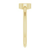 Rose Cut Stackable Ring Mounting in 10 Karat Yellow Gold for Round Stone
