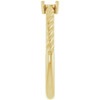 Rope Solitaire Ring Mounting in 10 Karat Yellow Gold for Round Stone