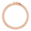 Graduated Stackable Ring Mounting in 18 Karat Rose Gold for Round Stone