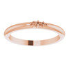 Graduated Stackable Ring Mounting in 18 Karat Rose Gold for Round Stone