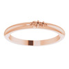 Graduated Stackable Ring Mounting in 18 Karat Rose Gold for Round Stone