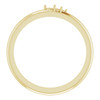 Graduated Stackable Ring Mounting in 10 Karat Yellow Gold for Round Stone