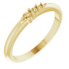 Graduated Stackable Ring Mounting in 18 Karat Yellow Gold for Round Stone