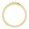 Graduated Stackable Ring Mounting in 18 Karat Yellow Gold for Round Stone
