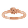 Flower Ring Mounting in 10 Karat Rose Gold for Round Stone
