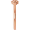 Flower Ring Mounting in 10 Karat Rose Gold for Round Stone