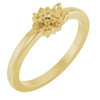 Flower Ring Mounting in 10 Karat Yellow Gold for Round Stone