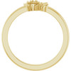 Flower Ring Mounting in 10 Karat Yellow Gold for Round Stone