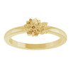 Flower Ring Mounting in 18 Karat Yellow Gold for Round Stone