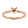 Heart Solitaire Ring Mounting in 18 Karat Rose Gold for Heart shape Stone