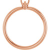 Heart Solitaire Ring Mounting in 10 Karat Rose Gold for Heart shape Stone