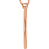 Heart Solitaire Ring Mounting in 10 Karat Rose Gold for Heart shape Stone