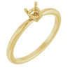 Heart Solitaire Ring Mounting in 18 Karat Yellow Gold for Heart shape Stone