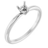 Heart Solitaire Ring Mounting in 10 Karat White Gold for Heart shape Stone