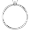 Heart Solitaire Ring Mounting in 10 Karat White Gold for Heart shape Stone