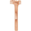 Family Engravable Heart Ring Mounting in 10 Karat Rose Gold for Round Stone