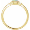 Bezel Set Cabochon Ring Mounting in 10 Karat Yellow Gold for Oval Stone