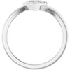 Family Engravable Heart Ring Mounting in 10 Karat White Gold for Round Stone