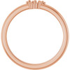 Family Cluster Ring Mounting in 18 Karat Rose Gold for Round Stone