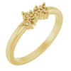 Family Cluster Ring Mounting in 10 Karat Yellow Gold for Round Stone