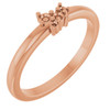 Family Cluster Ring Mounting in 10 Karat Rose Gold for Round Stone