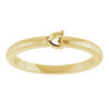 Family Heart Ring Mounting in 18 Karat Yellow Gold for Heart shape Stone