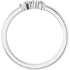 Family Cluster Ring Mounting in 18 Karat White Gold for Round Stone