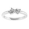 Family Cluster Ring Mounting in 10 Karat White Gold for Round Stone