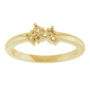Family Cluster Ring Mounting in 18 Karat Yellow Gold for Round Stone
