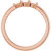 Family Heart Ring Mounting in 18 Karat Rose Gold for Heart shape Stone