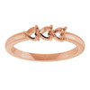 Family Heart Ring Mounting in 18 Karat Rose Gold for Heart shape Stone