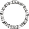 Bezel Set Eternity Band Mounting in Sterling Silver for Round Stone
