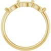 Family Stackable Ring Mounting in 18 Karat Yellow Gold for Oval Stone