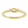 Family Stackable Ring Mounting in 10 Karat Yellow Gold for Oval Stone