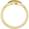 Family Tree Ring Mounting in 18 Karat Yellow Gold for Round Stone