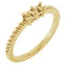 Accented Family Ring Mounting in 10 Karat Yellow Gold for Round Stone