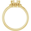 Halo Style Pearl Ring Mounting in 10 Karat Yellow Gold for Oval Stone