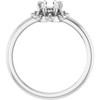 Halo Style Pearl Ring Mounting in 10 Karat White Gold for Oval Stone