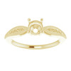 Vintage Inspired Engagement Ring or Band Mounting in 10 Karat Yellow Gold for Round Stone