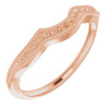 Vintage Inspired Engagement Ring or Band Mounting in 18 Karat Rose Gold for Round Stone