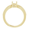 Vintage Inspired Engagement Ring or Band Mounting in 18 Karat Yellow Gold for Round Stone