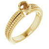 Bezel Set Accented Ring Mounting in 18 Karat Yellow Gold for Round Stone