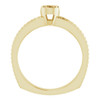 Bezel Set Accented Ring Mounting in 18 Karat Yellow Gold for Round Stone