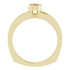 Bezel Set Accented Ring Mounting in 18 Karat Yellow Gold for Round Stone