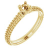 Pavé Accented Engagement Ring Mounting in 10 Karat Yellow Gold for Round Stone