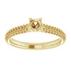Pavé Accented Engagement Ring Mounting in 14 Karat Yellow Gold for Round Stone