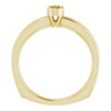 Bezel Set Solitaire Ring Mounting in 14 Karat Yellow Gold for Oval Stone