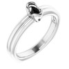 Bezel Set Solitaire Ring Mounting in 14 Karat White Gold for Oval Stone