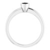 Bezel Set Solitaire Engagement Ring Mounting in Platinum for Marquise Stone