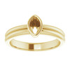 Bezel Set Solitaire Engagement Ring Mounting in 10 Karat Yellow Gold for Marquise Stone